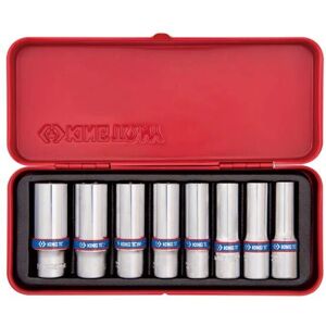 KING TONY Lange dopset - 8 stuks - 3/8" aandrijving KING TONY Lange dopset - 8 stuks - 3/8" aandrijving