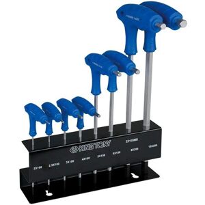 King Tony Hex Key Set - 8pcs, 2-10mm, L-handle, Spherical Tips - Hexagon Heads King Tony Hex Key Set - 8pcs, 2-10mm, L-handle, Spherical Tips - Hexagon Heads