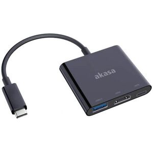 Akasa Typ-C zu HDMI Konverter mit USB 3.0 - Schwarz Akasa Typ-C zu HDMI Konverter mit USB 3.0 - Schwarz