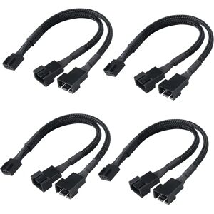 Akasa PWM Lüftersplitter, 4er Pack, Schwarz Akasa PWM Lüftersplitter, 4er Pack, Schwarz
