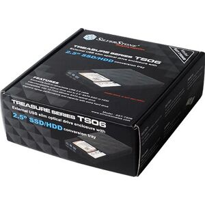 Caja para unidad óptica externa Silverstone SST-TS06 - Negro Caja para unidad óptica externa Silverstone SST-TS06 - Negro