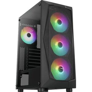 Gabinete PC Aerocool Falcon ARGB V2 Preto com Vidro Temperado e 4 Ventiladores Gabinete PC Aerocool Falcon ARGB V2 Preto com Vidro Temperado e 4 Ventiladores