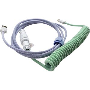 Ducky Premicord USB-kaapeli - 1,8 m spiraali, vihreä-lilja, USB 2.0 Ducky Premicord USB-kaapeli - 1,8 m spiraali, vihreä-lilja, USB 2.0