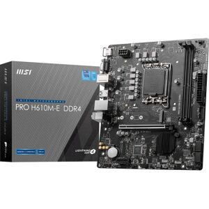 MSI PRO H610M-E DDR4 Motherboard - Micro ATX - Intel H610 MSI PRO H610M-E DDR4 Motherboard - Micro ATX - Intel H610