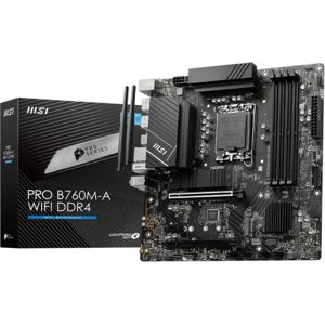 Carte mère MSI B760M-A WIFI DDR4 - Supporte Intel 12/13e génération - Micro ATX - Publicité Carte mère MSI B760M-A WIFI DDR4 - Supporte Intel 12/13e génération - Micro ATX - Publicité