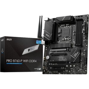 MSI PRO B760-P WIFI DDR4 Motherboard - ATX - LGA 1700 - Black MSI PRO B760-P WIFI DDR4 Motherboard - ATX - LGA 1700 - Black