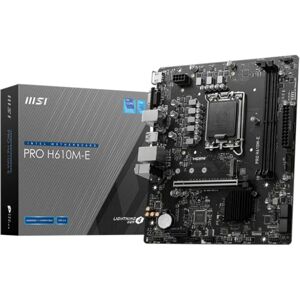 MSI Motherboard Pro H610m-E - Micro ATX - LGA 1700 - Intel H610 MSI Motherboard Pro H610m-E - Micro ATX - LGA 1700 - Intel H610