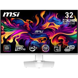 Moniteur Gaming MSI 32" 4K Ultra HD QD-OLED - Blanc - Publicité Moniteur Gaming MSI 32" 4K Ultra HD QD-OLED - Blanc - Publicité