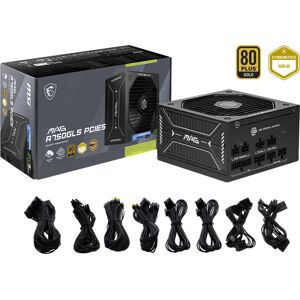 MSI A750GLS Power Supply - 750W ATX 3.1 Gold PCIe 5.1 MSI A750GLS Power Supply - 750W ATX 3.1 Gold PCIe 5.1