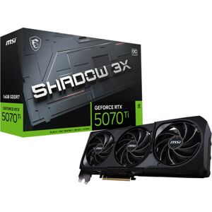MSI GeForce RTX 5070 Ti - Shadow 3X OC - Placa gráfica para jogos MSI GeForce RTX 5070 Ti - Shadow 3X OC - Placa gráfica para jogos