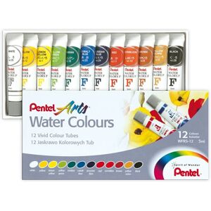 Pentel 12 Wasserfarben - Farbenbeständig, Leuchtende Farben Pentel 12 Wasserfarben - Farbenbeständig, Leuchtende Farben