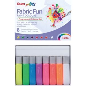 Pintura textil Pentel FFPC1-F8 - Neón 8 piezas Pintura textil Pentel FFPC1-F8 - Neón 8 piezas