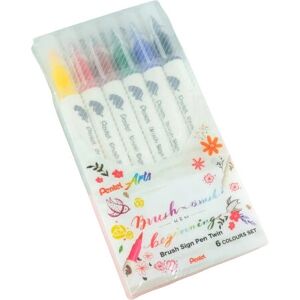 Surligneur et stylo-feutre multicolore Pentel Twin - Type de stylo-feutre - Publicité Surligneur et stylo-feutre multicolore Pentel Twin - Type de stylo-feutre - Publicité