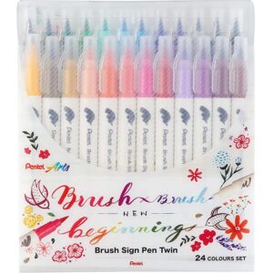 Pentel Brush Sign Pen Twin Set - Art Marker Pentel Brush Sign Pen Twin Set - Art Marker