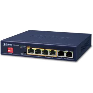 Switch Réseau Planet GSD-604HP - 4 Ports Gigabit PoE - Bleu - Publicité Switch Réseau Planet GSD-604HP - 4 Ports Gigabit PoE - Bleu - Publicité