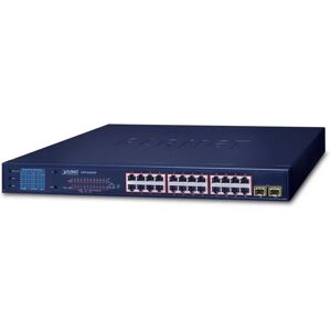 Switch réseau Gigabit PLANET GSW-2620VHP PoE - Non géré 1U Bleu Switch réseau Gigabit PLANET GSW-2620VHP PoE - Non géré 1U Bleu