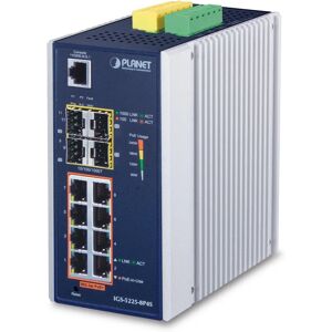 Switch gestionado Planet IGS-5225-8P4S Layer 2+ Ethernet Gigabit - Azul, Plata Switch gestionado Planet IGS-5225-8P4S Layer 2+ Ethernet Gigabit - Azul, Plata
