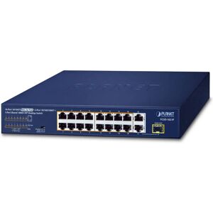 Switch Réseau Planet 16 Ports 10/100TX 802.3at PoE - Bleu - Publicité Switch Réseau Planet 16 Ports 10/100TX 802.3at PoE - Bleu - Publicité