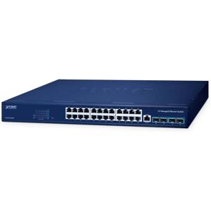 Switch Ethernet Layer 3 géré Planet GS-6311-24T4X - 24 ports, PoE, Bleu Switch Ethernet Layer 3 géré Planet GS-6311-24T4X - 24 ports, PoE, Bleu