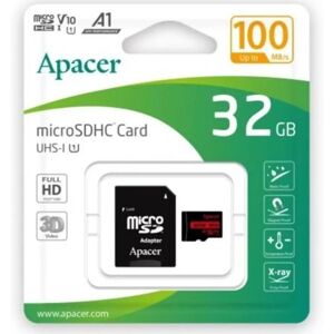 Cartão MicroSDHC APACER 32GB Classe 10 UHS-I com Adaptador Cartão MicroSDHC APACER 32GB Classe 10 UHS-I com Adaptador