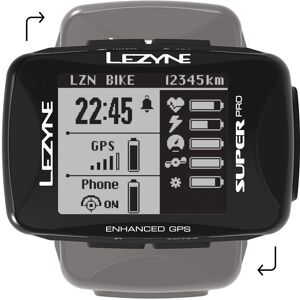 Lezyne Super Pro HRSC Computadora de bicicleta inalámbrica - Negro Lezyne Super Pro HRSC Computadora de bicicleta inalámbrica - Negro