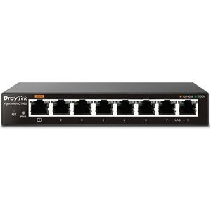 Switch Gestito DrayTek VigorSwitch G1080 - 8 Porte Gigabit Ethernet - Nero Switch Gestito DrayTek VigorSwitch G1080 - 8 Porte Gigabit Ethernet - Nero