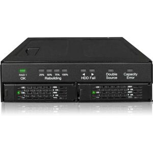 Icy Dock MB902SPR-B R1 - Boîtier RAID SATA 2,5" - Noir - Publicité Icy Dock MB902SPR-B R1 - Boîtier RAID SATA 2,5" - Noir - Publicité