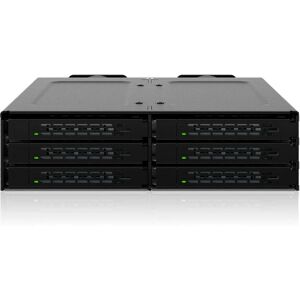 Icy Dock MB118VP-B Diskdrevsholderadapter - Understøtter 6 NVMe SSD'er, 5,25" slot, PCIe 4.0 Icy Dock MB118VP-B Diskdrevsholderadapter - Understøtter 6 NVMe SSD'er, 5,25" slot, PCIe 4.0