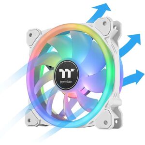 Thermaltake Vit Radiatorfläkt - RGB, 12cm, 3 st Thermaltake Vit Radiatorfläkt - RGB, 12cm, 3 st