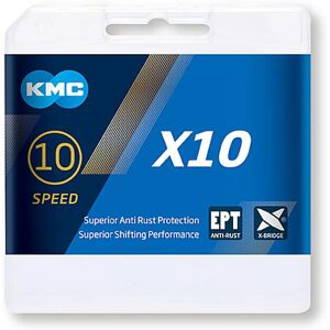 Cadena de bicicleta KMC X10 - 116 eslabones, gris Cadena de bicicleta KMC X10 - 116 eslabones, gris