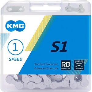 KMC S1 Wide Rust Buster Coated Chain - Sølv - 112 Kæder - Cykelkæde KMC S1 Wide Rust Buster Coated Chain - Sølv - 112 Kæder - Cykelkæde