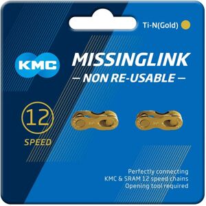 KMC Missing Link 12-Speed Gold Chain Lock - MTB & Road KMC Missing Link 12-Speed Gold Chain Lock - MTB & Road