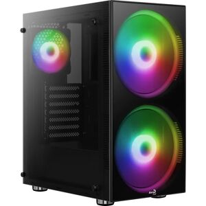 Aerocool Python - Édition Verre Trempé - Moyenne Tour - Noir - Boîtier PC Aerocool Python - Édition Verre Trempé - Moyenne Tour - Noir - Boîtier PC