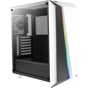 Aerocool Cylon Pro Wit Midi Tower PC-behuizing met RGB en gehard glas Aerocool Cylon Pro Wit Midi Tower PC-behuizing met RGB en gehard glas