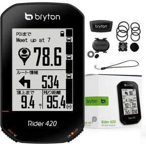 Bryton Rider 420T GPS Computer de Cyclisme - Noir, Capteurs de cadence & FC - Publicité Bryton Rider 420T GPS Computer de Cyclisme - Noir, Capteurs de cadence & FC - Publicité