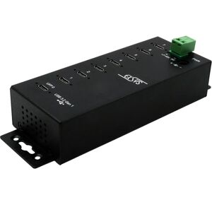 EXSYS EX-1147HMVS Industrial USB Hub 7x USB-C - Black EXSYS EX-1147HMVS Industrial USB Hub 7x USB-C - Black
