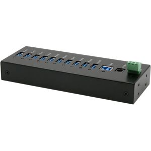 EXSYS 10 Port USB 3.0 HUB Metal Enclosure - Industrial USB Hub EXSYS 10 Port USB 3.0 HUB Metal Enclosure - Industrial USB Hub
