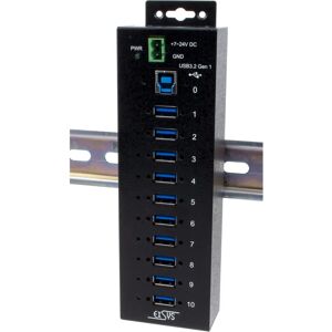 EXSYS EX-1510HMVS USB 3.2 Hub Black EXSYS EX-1510HMVS USB 3.2 Hub Black
