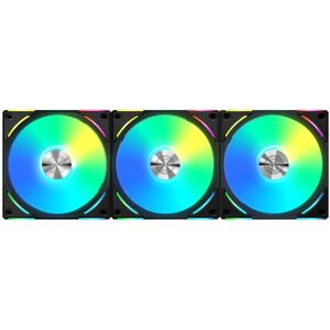 Lian Li Uni Fan UF-AL120V2-3B Système de refroidissement - Noir - 120mm - 3 pcs Lian Li Uni Fan UF-AL120V2-3B Système de refroidissement - Noir - 120mm - 3 pcs