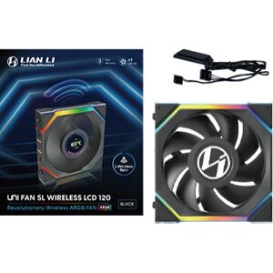 Lian Li UNI FAN SL Wireless LCD 120 Computer Case Fan - Black Lian Li UNI FAN SL Wireless LCD 120 Computer Case Fan - Black