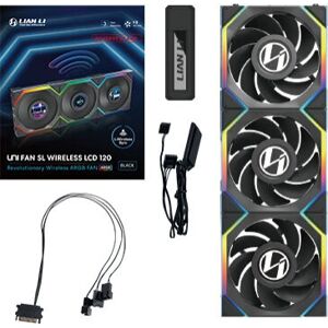 Lian Li UNI FAN SL Wireless LCD 120 Reverse Blade Computer Case 12cm Black - 3 pcs Lian Li UNI FAN SL Wireless LCD 120 Reverse Blade Computer Case 12cm Black - 3 pcs
