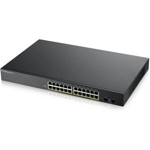 Zyxel GS1900-24HP Managed Switch - 24-Port Gigabit PoE - 1U Black Zyxel GS1900-24HP Managed Switch - 24-Port Gigabit PoE - 1U Black