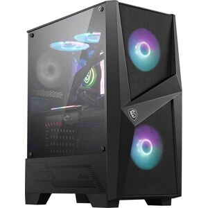 MSI MAG FORGE 100R Black Mid Tower PC Case with ARGB Fans MSI MAG FORGE 100R Black Mid Tower PC Case with ARGB Fans