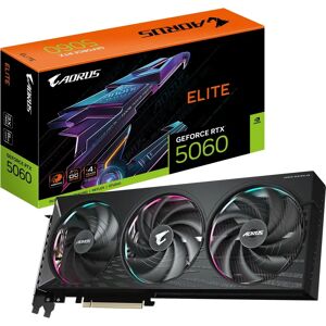 Gigabyte Aorus Geforce Rtx 5060 Elite Gddr7 Graphics Card - 8GB - PCI-Express Gigabyte Aorus Geforce Rtx 5060 Elite Gddr7 Graphics Card - 8GB - PCI-Express