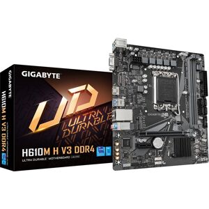 Gigabyte H610M H V3 DDR4 Motherboard - Supports Intel Core 14Th Cpus, 4+1+1 Hybrid Phases Digital Vrm - Black - Motherboard Gigabyte H610M H V3 DDR4 Motherboard - Supports Intel Core 14Th Cpus, 4+1+1 Hybrid Phases Digital Vrm - Black - Motherboard