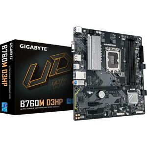 Gigabyte B760M D3HP Moederbord - Intel Core 14e Gen, DDR5, PCIe 4.0, GbE, MicroATX Gigabyte B760M D3HP Moederbord - Intel Core 14e Gen, DDR5, PCIe 4.0, GbE, MicroATX