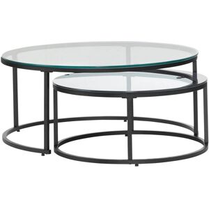 HEINE HOME Schwarzer Couchtisch Set - H: 34,5 + 28 cm - Couchtisch HEINE HOME Schwarzer Couchtisch Set - H: 34,5 + 28 cm - Couchtisch
