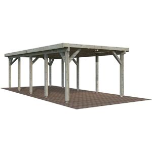 PALMAKO Karl Carport - 23,1 m² Flachdach - Grau PALMAKO Karl Carport - 23,1 m² Flachdach - Grau