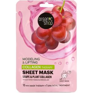 Masque Visage au Collagène et Raisin d'Organic Shop - Hydratant & Liftant - Publicité Masque Visage au Collagène et Raisin d'Organic Shop - Hydratant & Liftant - Publicité