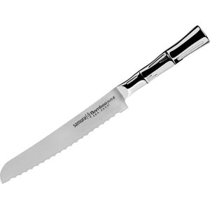 SamuraBamboo - Bamboo Bread Knife - 8 inch - Silver - Bread Knife SamuraBamboo - Bamboo Bread Knife - 8 inch - Silver - Bread Knife